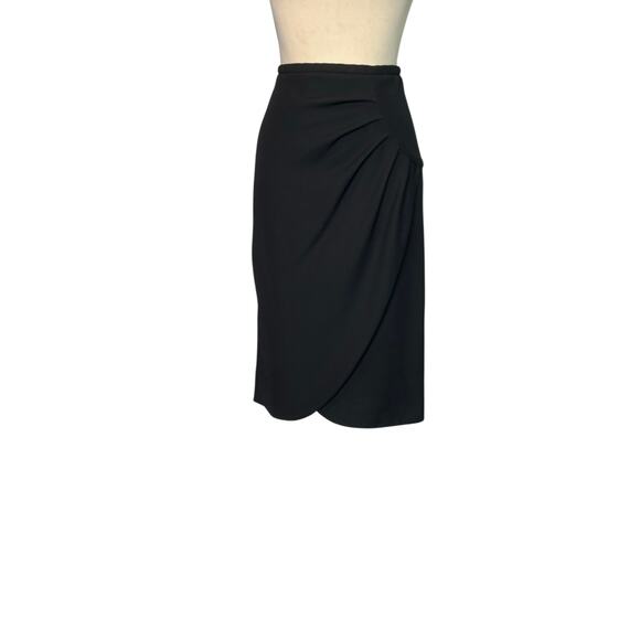 Armani Colezzioni black side ruched tulip skirt size 2 - Picture 6 of 13